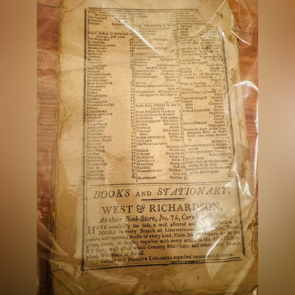 ANTIQUE BOOK Almanac